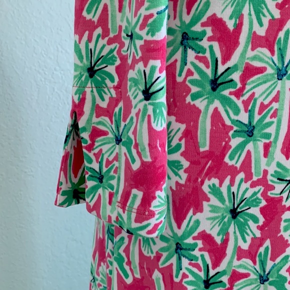 Crown & Ivy Palm Tree Print Knit Shift Dress sz L - Picture 6 of 9